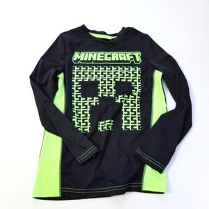 Minecraft Neon Creeper Jumping Beans Active Longsleeve Shirt Boys Size 8 Sandbox